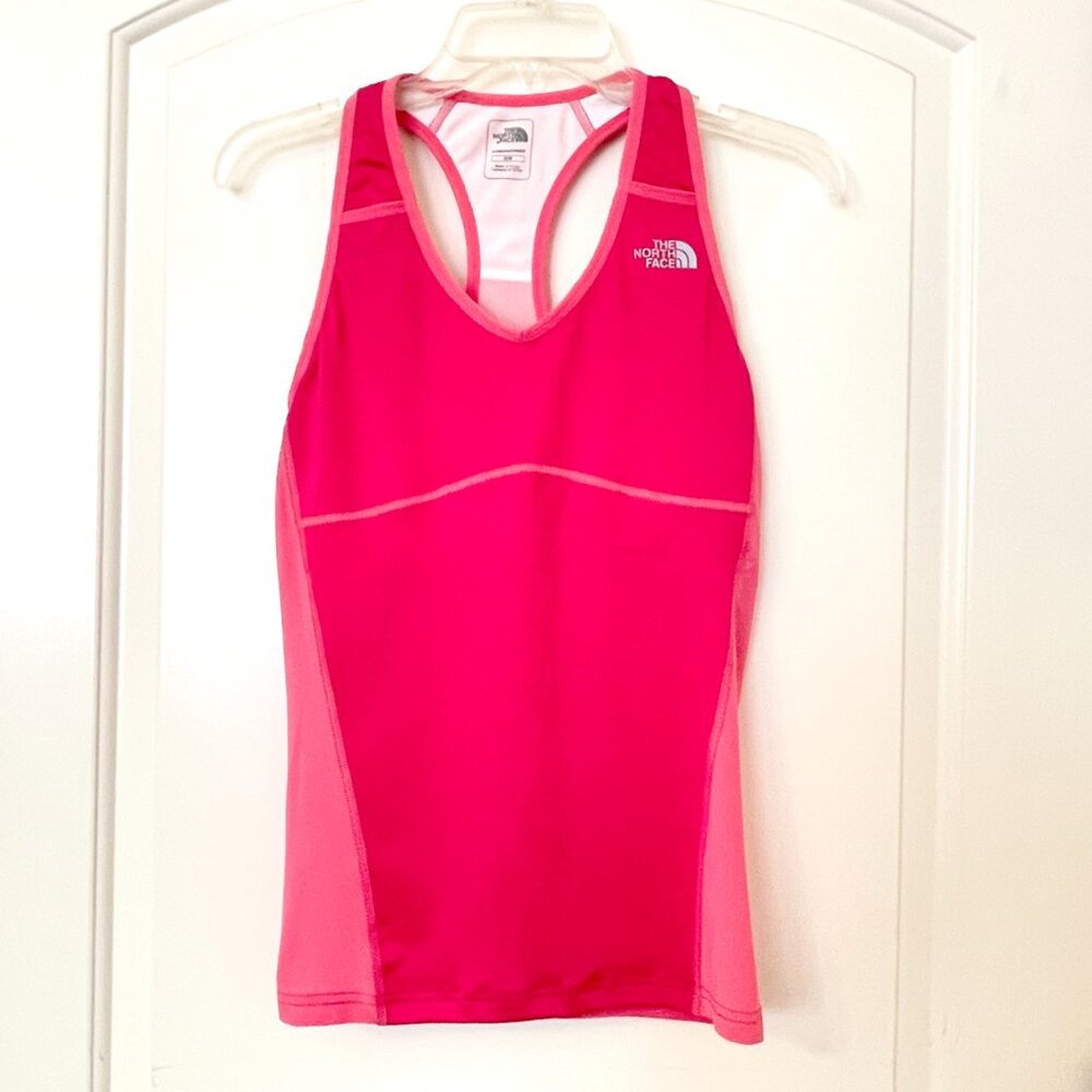 The North Face Medium Tank Top Two Tone Pink Bra TNF Vaporwick EUC